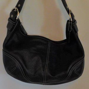 Coach Black Leather Hobo – F3S - 9542